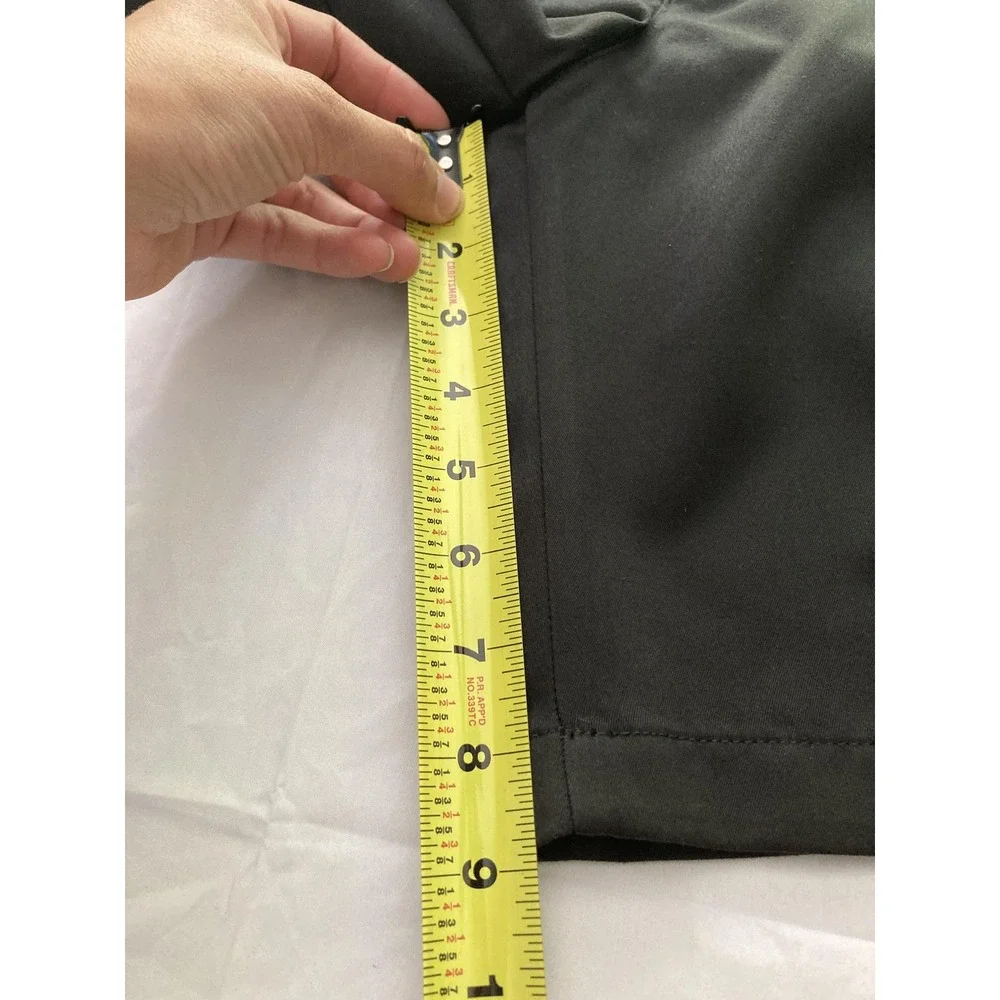 Silkworks Savane Shorts Men 38 Blk Microfiber Pleated Chino Relaxed Fit Pockets